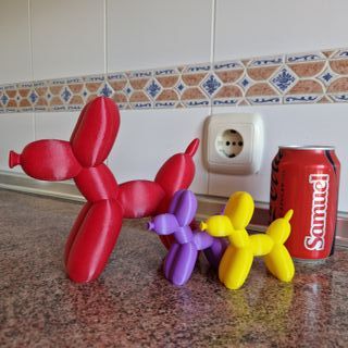 3 Perritos Escultura Globos