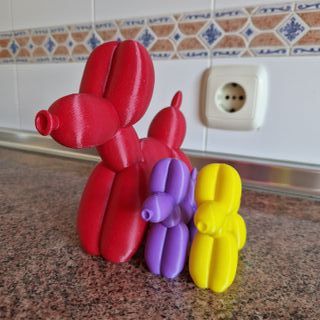 3 Perritos Escultura Globos
