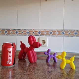 3 Perritos Escultura Globos