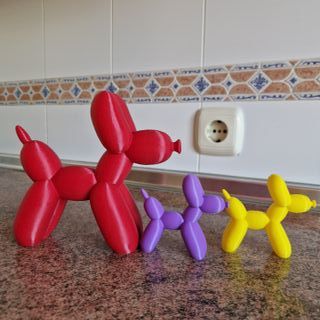 3 Perritos Escultura Globos