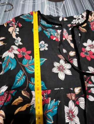 Vestido estampado floral negro talla única
