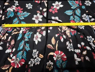 Vestido estampado floral negro talla única