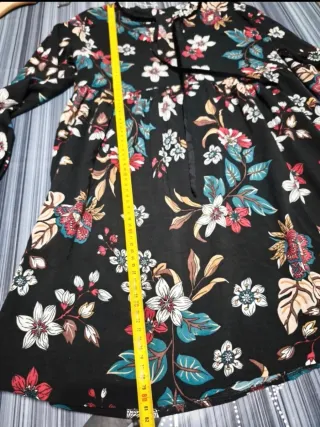 Vestido estampado floral negro talla única