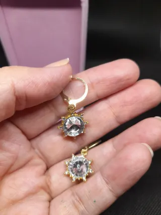 Pendientes Sol Circonitas Dorados