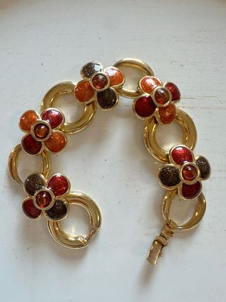 Braccialetto vintage Sergio Gianett oro smalti