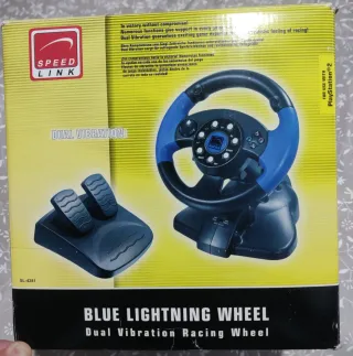 Volante y Pedales Speed Link PS2 Dual Vibration