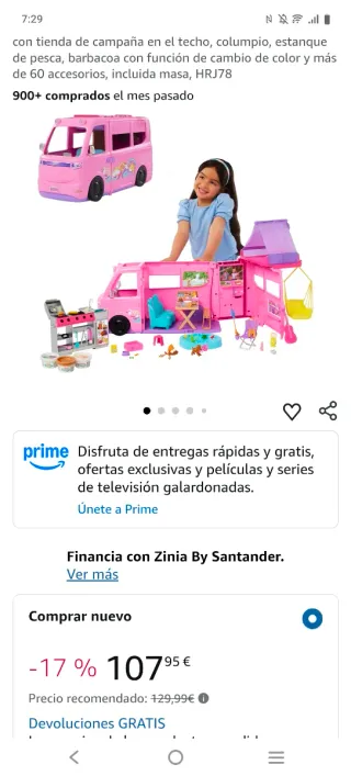 Autocaravana Barbie con accesorios.