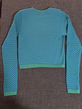 Jersey mujer Stradivarius Azul/Verde Talla XS