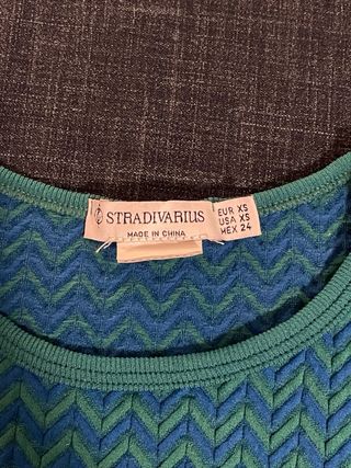 Jersey mujer Stradivarius Azul/Verde Talla XS