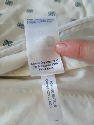 Cazadora Lacoste Blanca Estampada