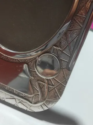 Marco de plata de 1° ley Vinard,diseño reloj