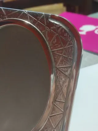 Marco de plata de 1° ley Vinard,diseño reloj