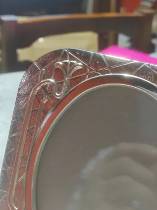 Marco de plata de 1° ley Vinard,diseño reloj