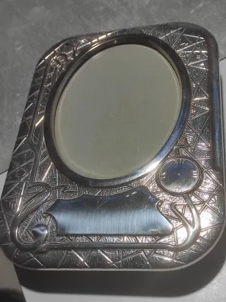 Marco de plata de 1° ley Vinard,diseño reloj