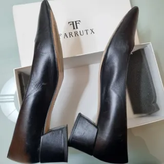Zapatos Farrutx Piel Negros Talla 40