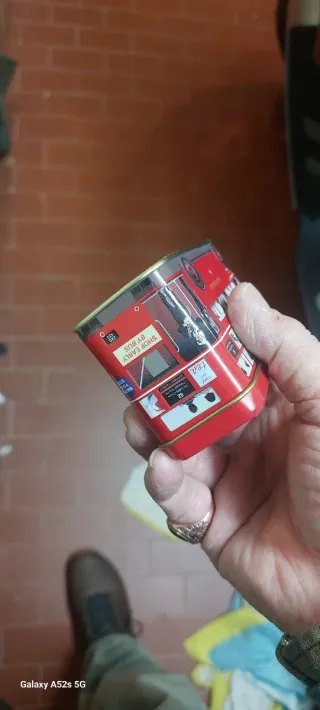 Porta monete latta vintage autobus Londra