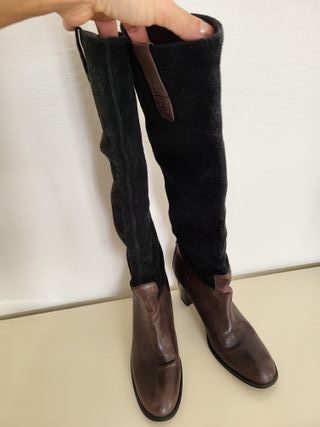 Stivali pelle/camoscio