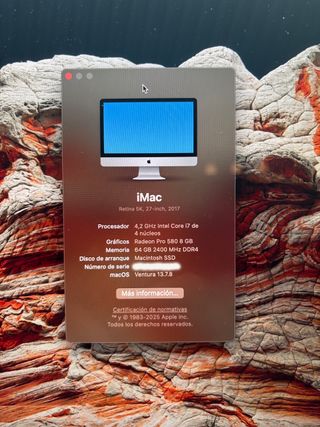 iMac 27 5K i7 4.2 Ghz 64GB RAM 2TB