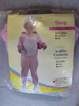 Disfraz de cordero niños Talla 2-4 años