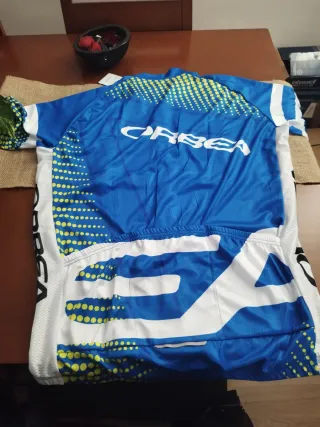Maillot Ciclismo Orbea Azul y Amarillo XXL.