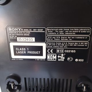 REPRODUCTOR DE DVD VIDEO SONY PORTATIL PARA COCHE