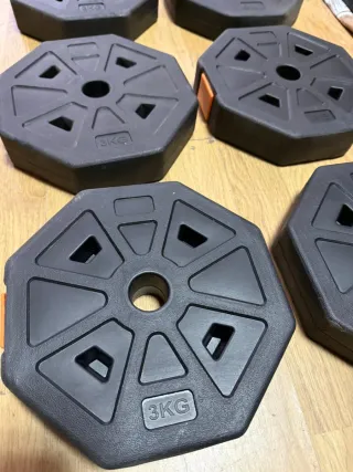 Discos de gimnasio 3kg (4 unidades) 25mm PVC