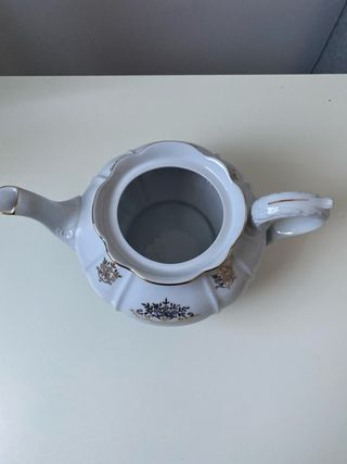 Teiera Bavaria porcellana bianca vintage