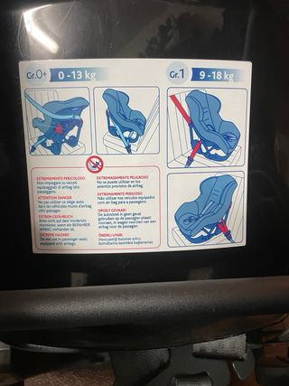 Silla de coche infantil Chicco roja