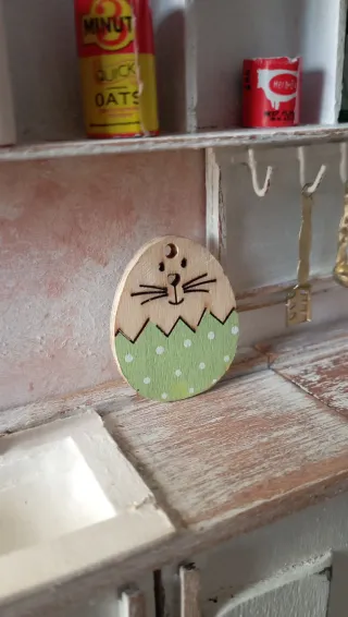 Mini Tagliere Pasquale Dollhouse 1:12 Coniglietto