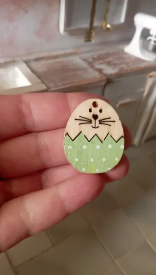 Mini Tagliere Pasquale Dollhouse 1:12 Coniglietto