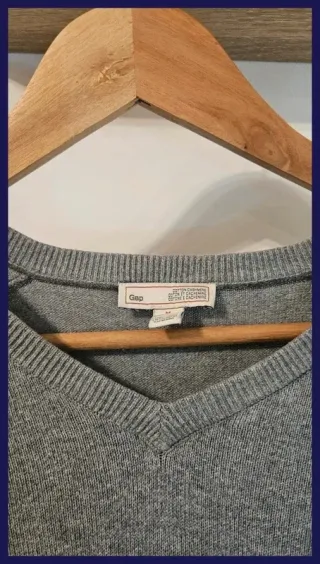 Jersey Gap Gris Talla M 95% Algodón