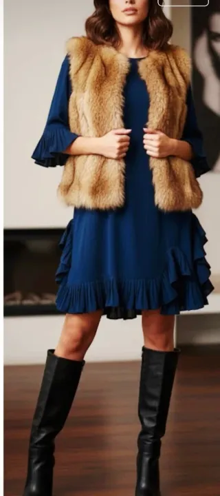 Vestido Teria Yabar Azul Talla S