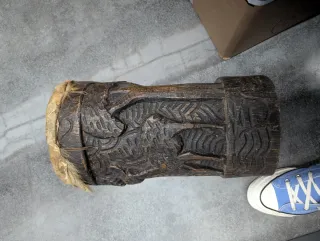 Tambor africano madera tallada