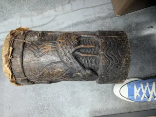 Tambor africano madera tallada