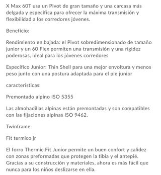 Botas de esquí Salomon Talla 20 Infantil