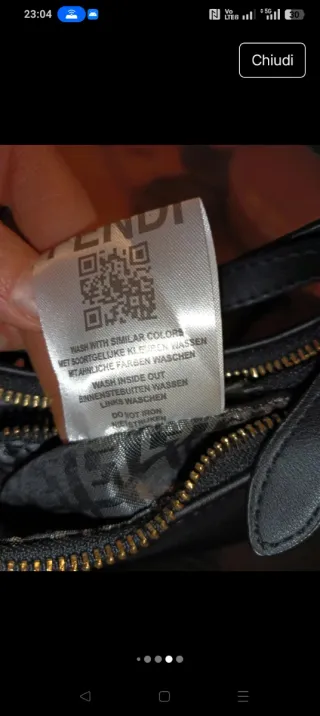 Borsa Fendi Nera e Oro