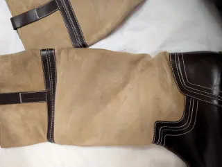 Botas Loewe Piel y Ante Beige/Marrón