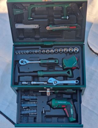 Caja Herramientas Metálica Verde N°3