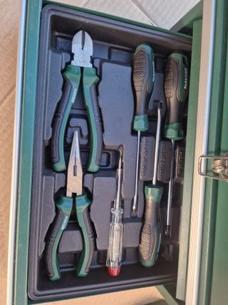 Caja Herramientas Metálica Verde N°3