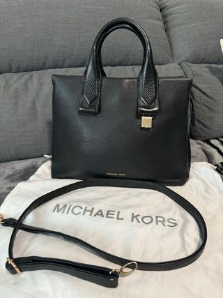 Bolso Michael Kors Negro Piel Texturizada