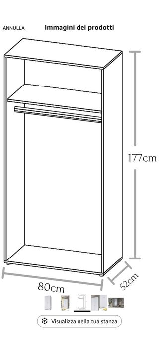 Armadio bianco due ante
