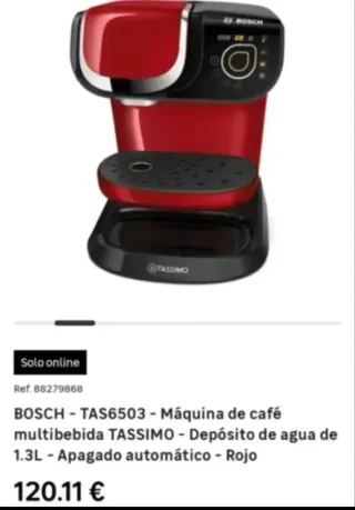 Cafetera NUEVA Bosch Tassimo