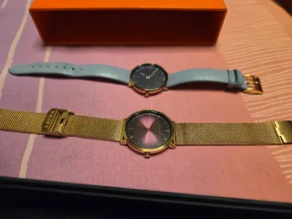 Relojes HAVET Mujer Azul y Dorado