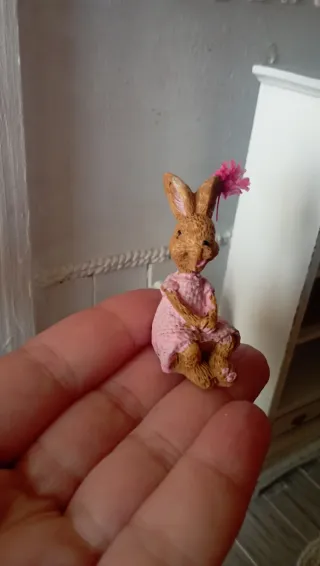 Mini Coniglietto Pasquale Dollhouse 1:12 rosa