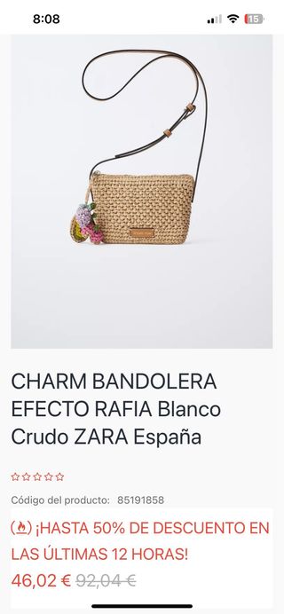 Bolso bandolera Zara.