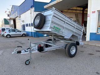 Remolque basculante 1 eje reforzado aceituna y leñ