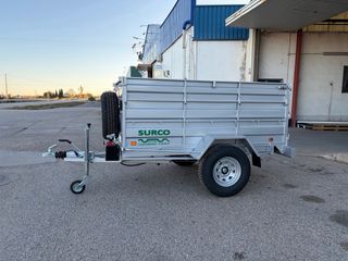 Remolque basculante 1 eje reforzado aceituna y leñ