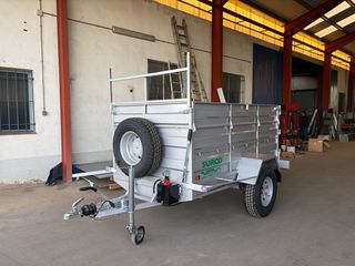 Remolque basculante 1 eje reforzado aceituna y leñ