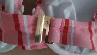 Bikini rayas rosa y rojo