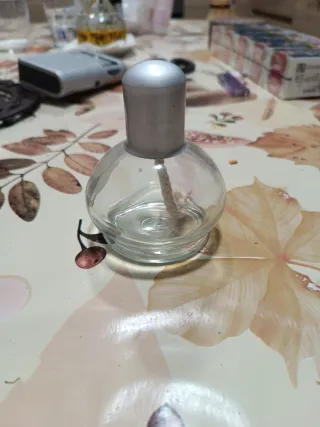 Lámpara de alcohol de vidrio y metal